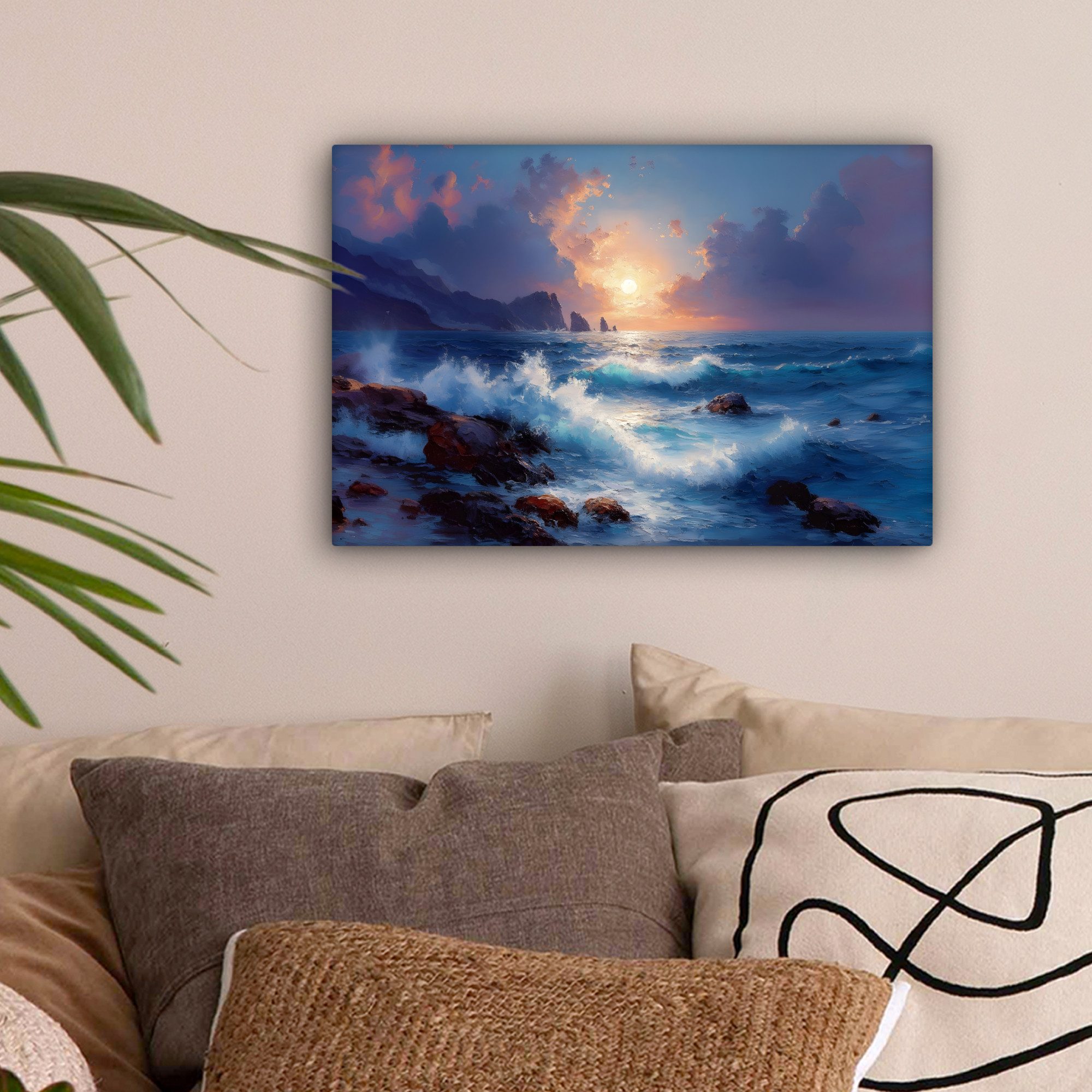 OneMillionCanvasses® Leinwandbild Wellen - Meer - günstig online kaufen