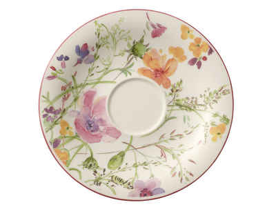 Villeroy & Boch Latte-Macchiato-Glas Mariefleur Basic Frühstücksuntertasse 19 cm, Premium Porcelain