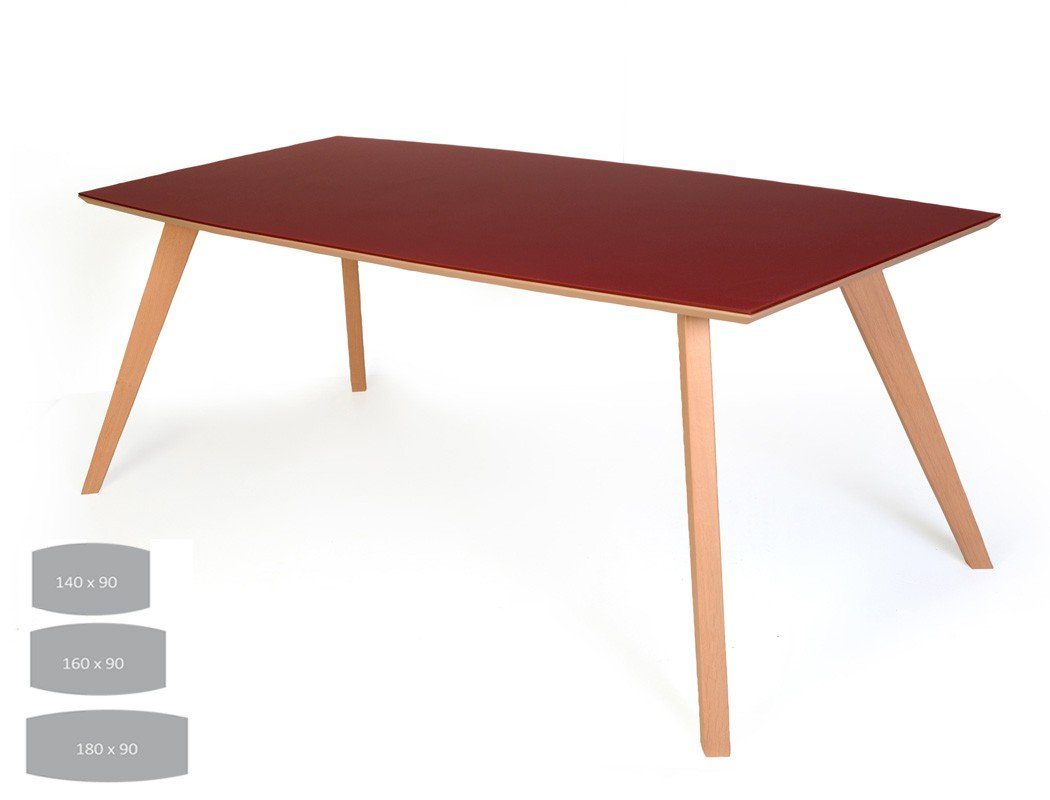 Giada Glasauflage Stühle Tromsa Spar-Set, Sky Tisch + Eiche natur Tischgruppe, sahara mit 140x90 cm expendio 7-tlg), (komplette Vidrio, Essgruppe