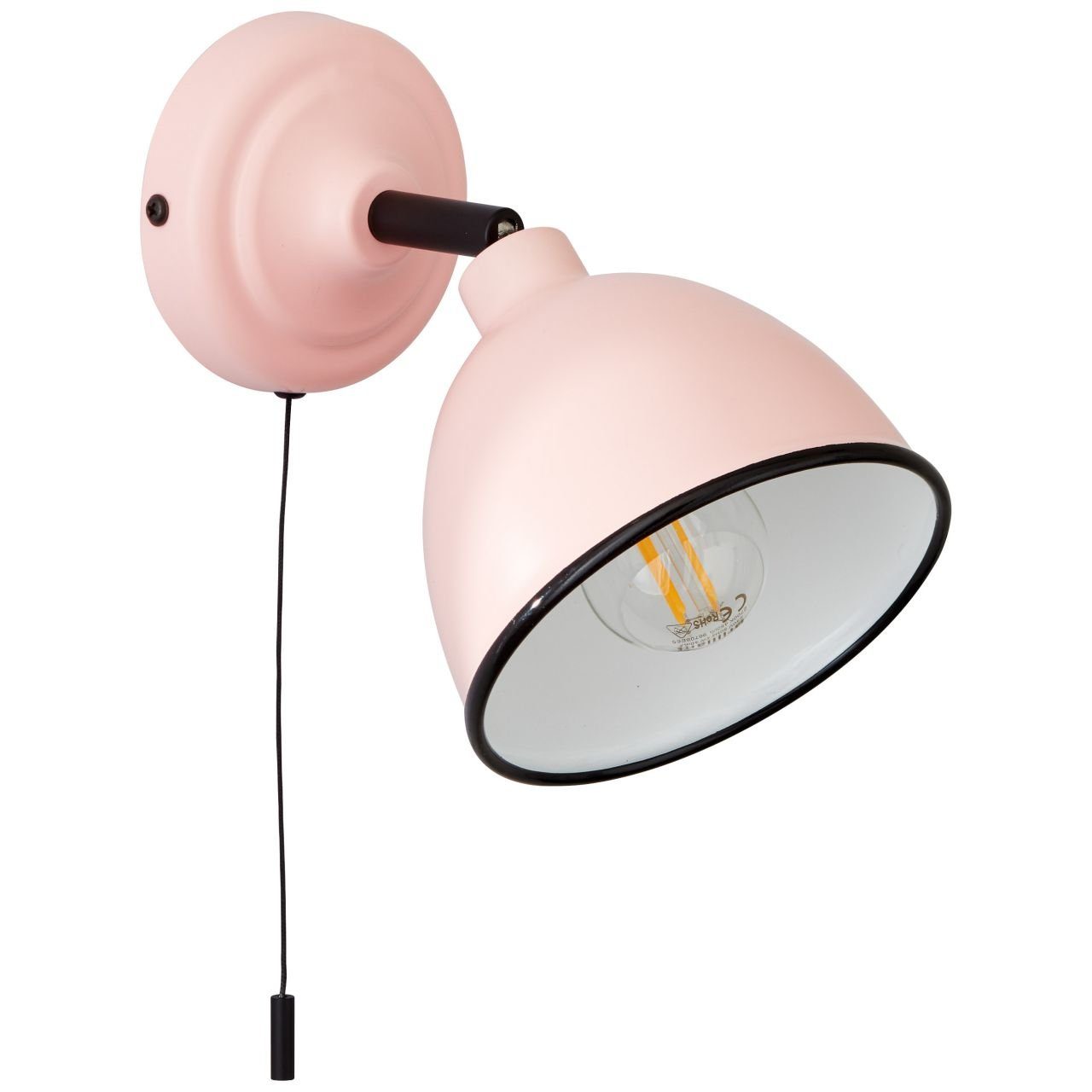 Brilliant Wandleuchte Telio, ohne Leuchtmittel, Wandlampe mit Zugschalter