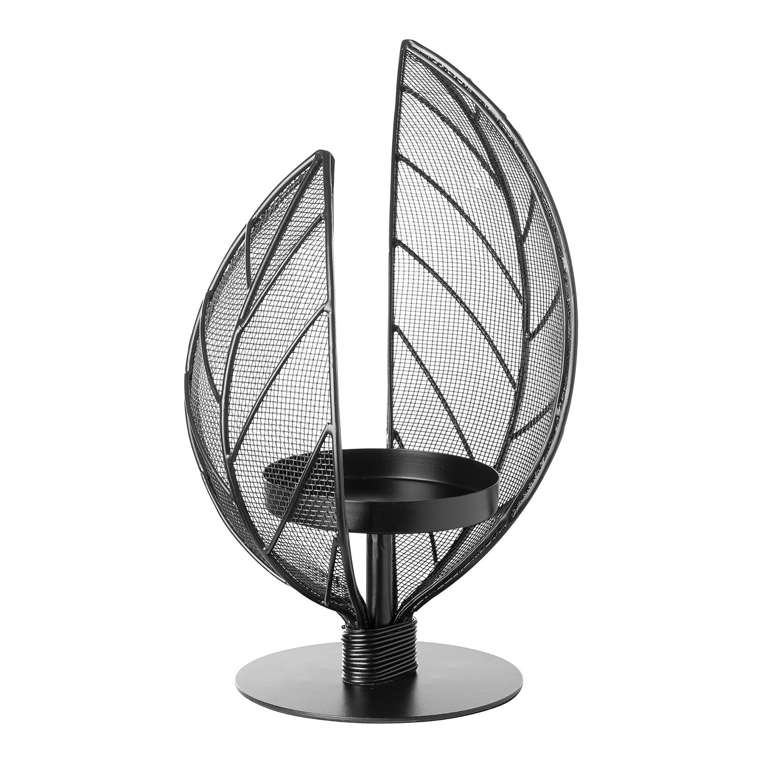 Fink Windlicht VITANA Windlicht - matt schwarz aus Eisen - H. 30cm - Kerzenhalter (1x Windlicht, 1 St., Kerzenleuchter - Windlichthalter), Kerzenhalter - Leuchter - Deko