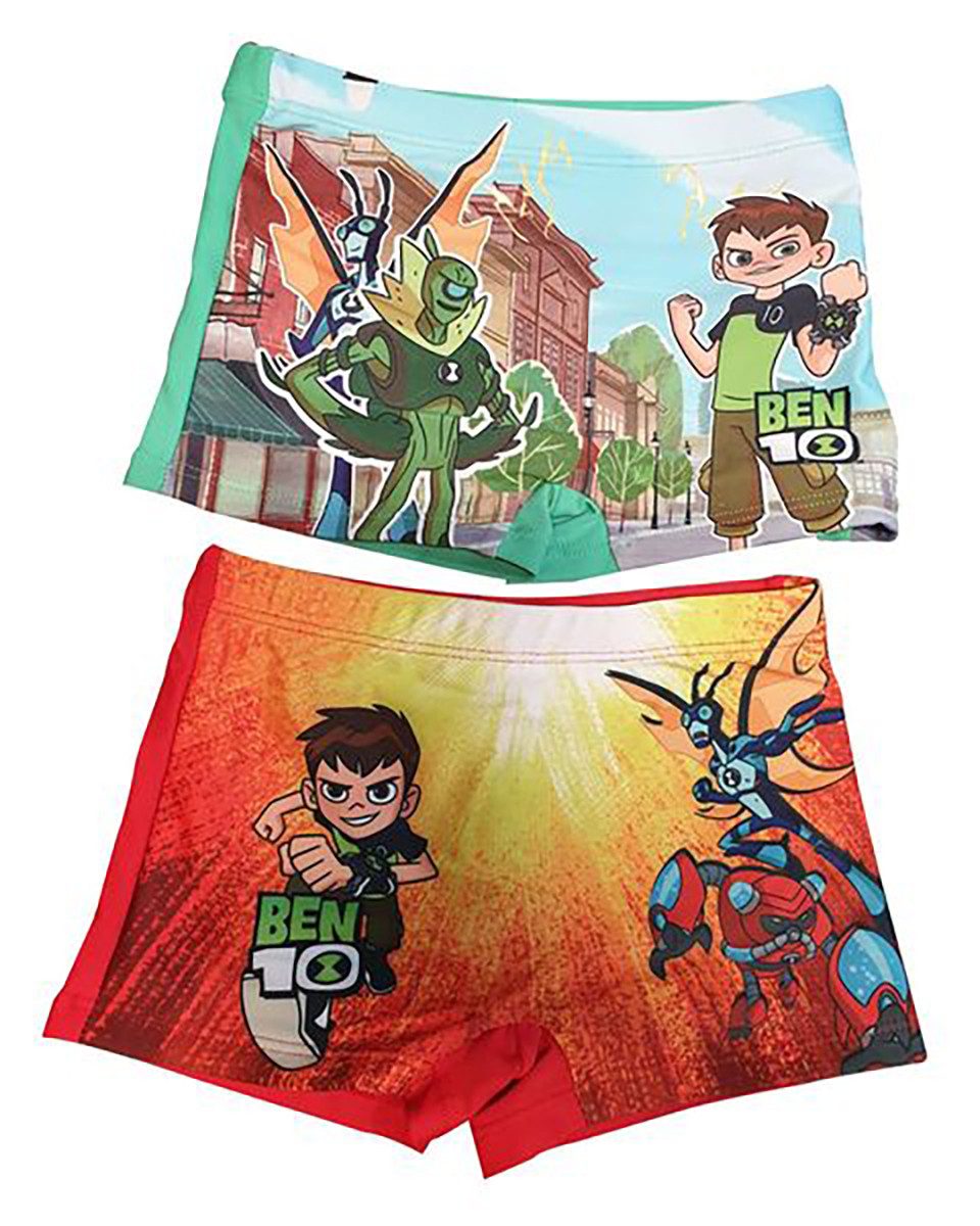 Cartoon Network Badeshorts Ben10 2er Pack Bade-Shorts Grün / Rot 4 Jahre 104 (2-St)