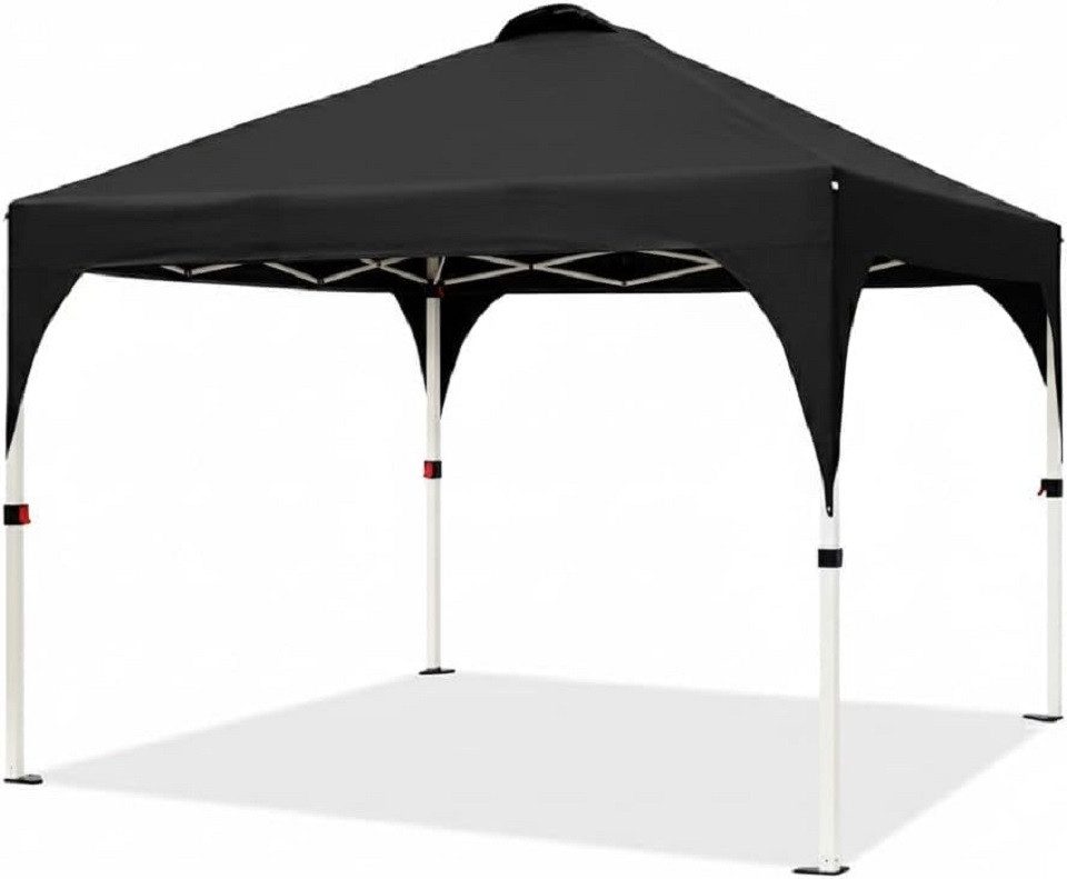 GarveeMore Faltpavillon 3x3m,Oxford-Stoff 150D mit Fenstern in der Europäischen Kirche, Zentralschloss,ohne Seitenvorhänge für Garten und Veranstaltungen