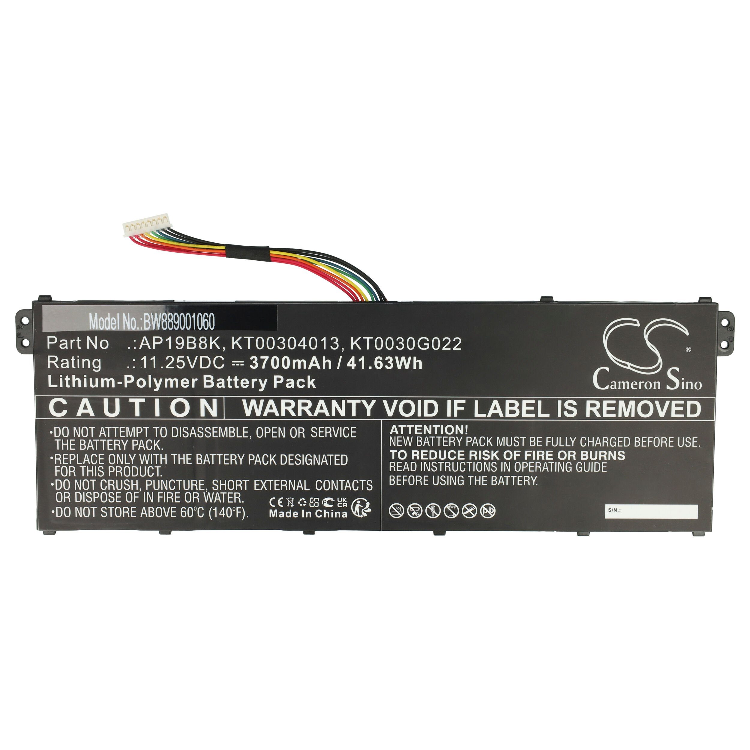 vhbw passend für Acer Aspire 5 A514-53G-55A8, A514-54-3064, A514-54-357C, Laptop-Akku 3700 mAh