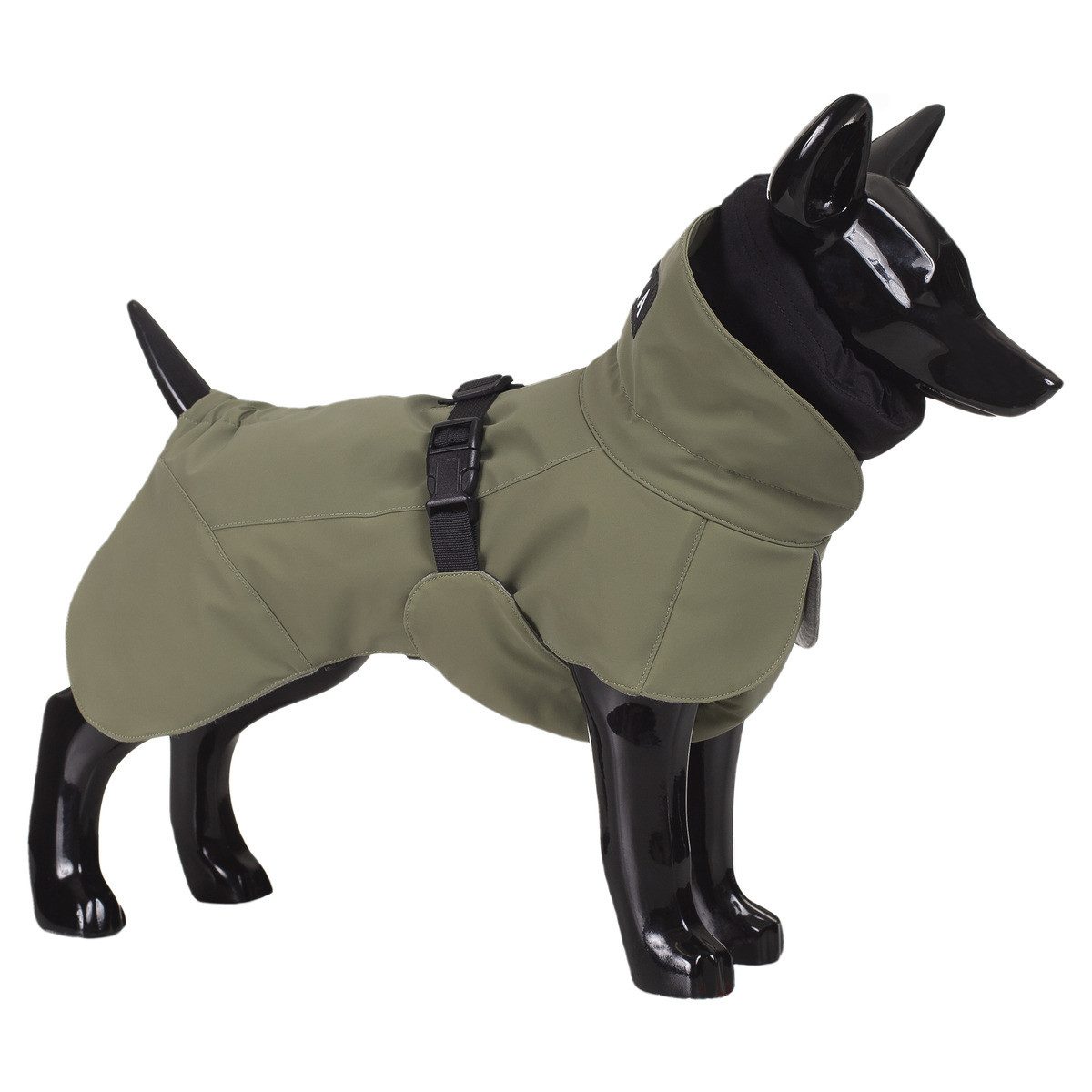 Hundemantel Hunde Winter-Jacke reflektierend "Visibility" grün