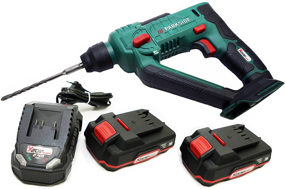 Parkside Akku-Bohrhammer 20V PABH 20-Li D4 Bohr Hammer Akkubohrer, 20 V