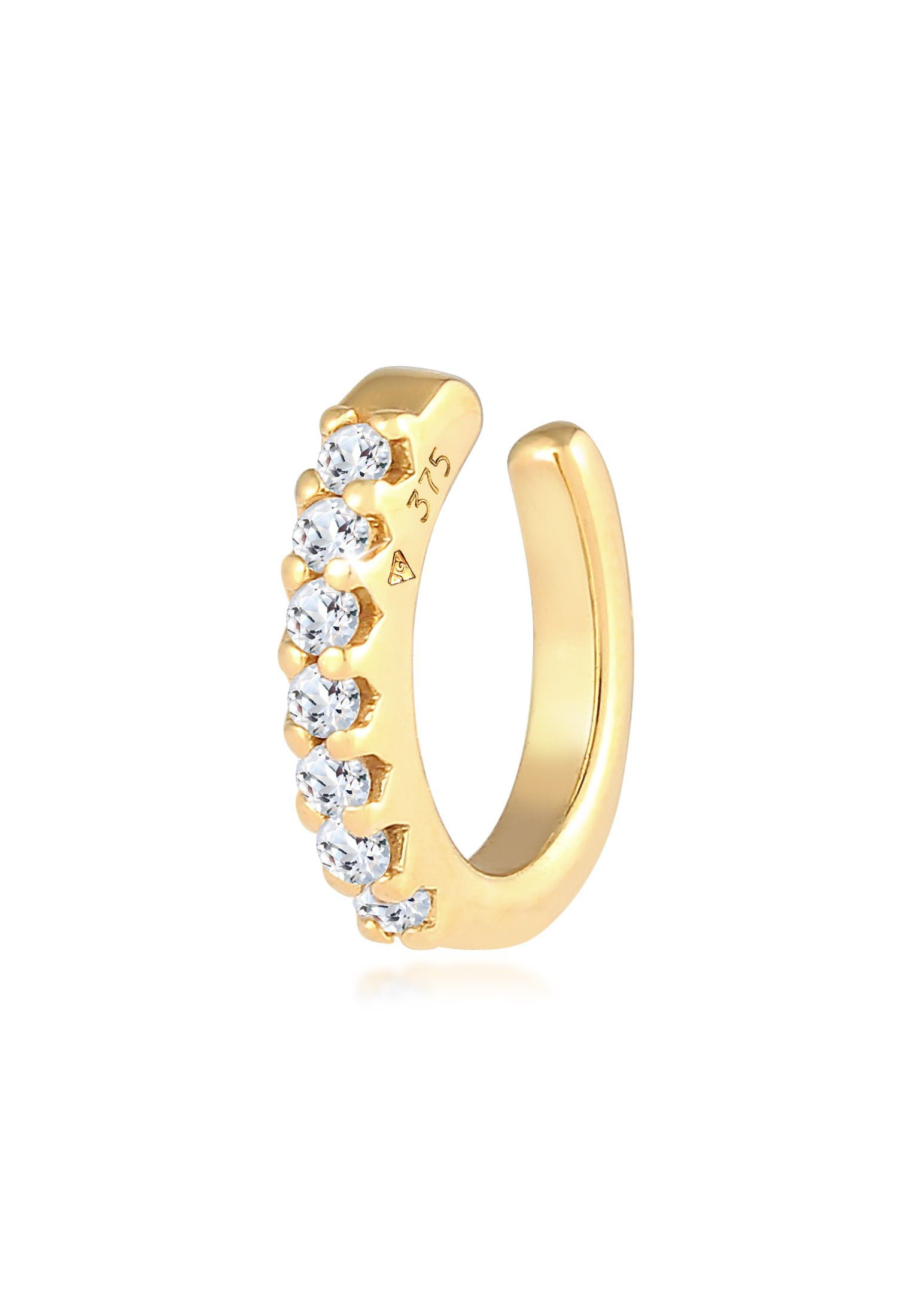 Elli Premium Ohrklemme Single Earcuff Topas Edelsteine Trend 375 Gelbgold