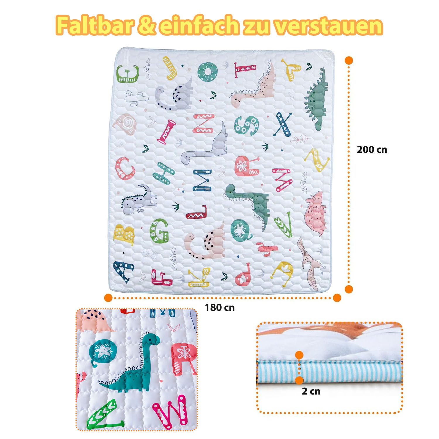 SURFOU Spielmatte Krabbelmatte Baby Faltbar Kinder Spieldecke Babymatte, Ve günstig online kaufen