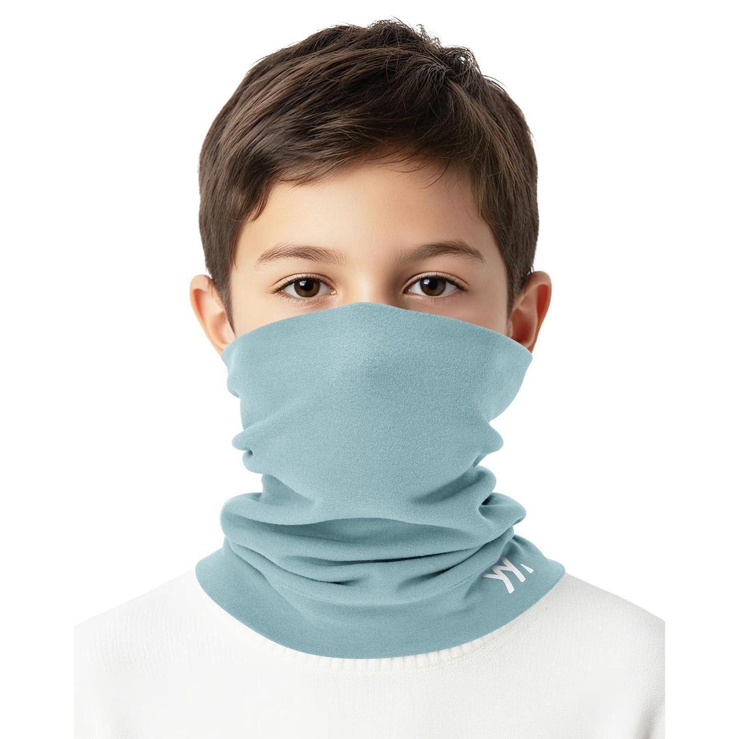 LuxusKollektion Loop Schlauchschal Kinder Neck Gaiter Loop Winddicht Sport Hellblau