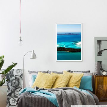 Sinus Art Poster 90x60cm Poster Whitehaven Strand auf den Whitsunday Islands