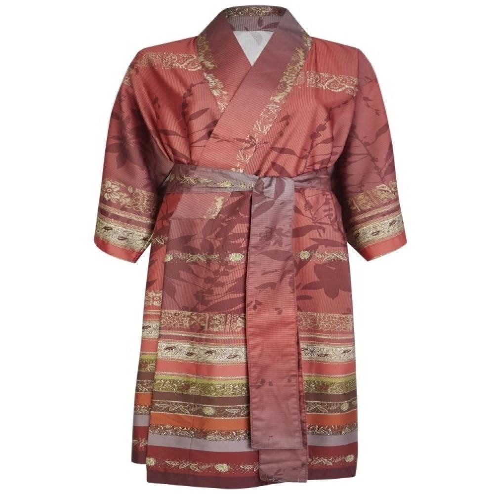 Bassetti Kimono Malve R1 in L/XL, 100% Baumwolle, Gürtel