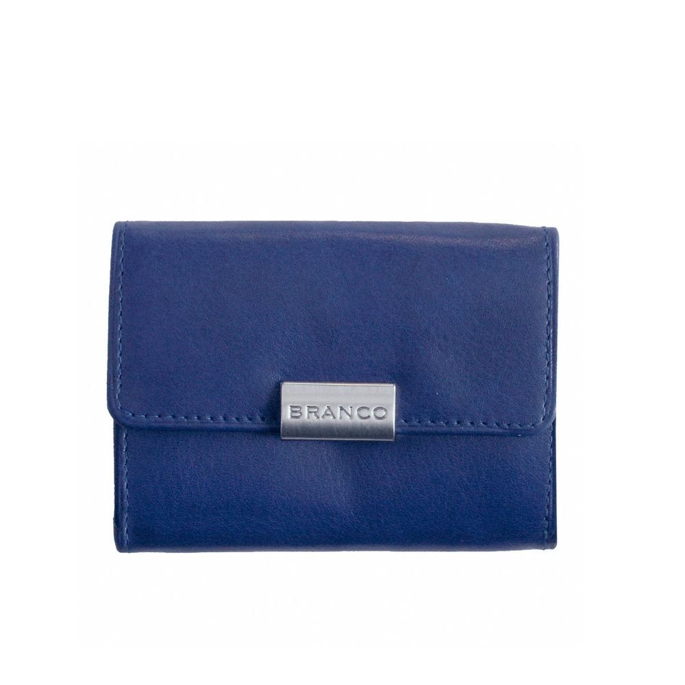 BRANCO Mini Geldbörse Kleine Damen-Geldbörse / Portemonnaie, Leder, Azur-Bl günstig online kaufen
