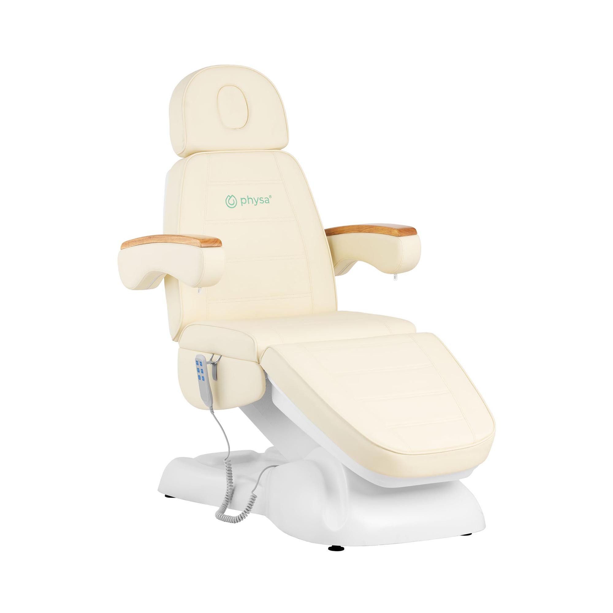 Physa Massageliege Hydraulische Kosmetikliege 150 kg Behandlungsliege Kosmetikstuhl, Creme­far­ben