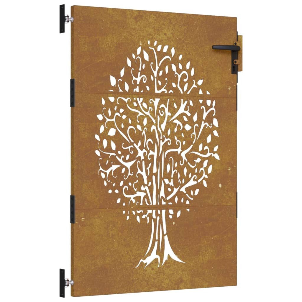 Thumbnail - vidaXL Gartentor, Gartentor 85x150 cm Cortenstahl Baum-Design