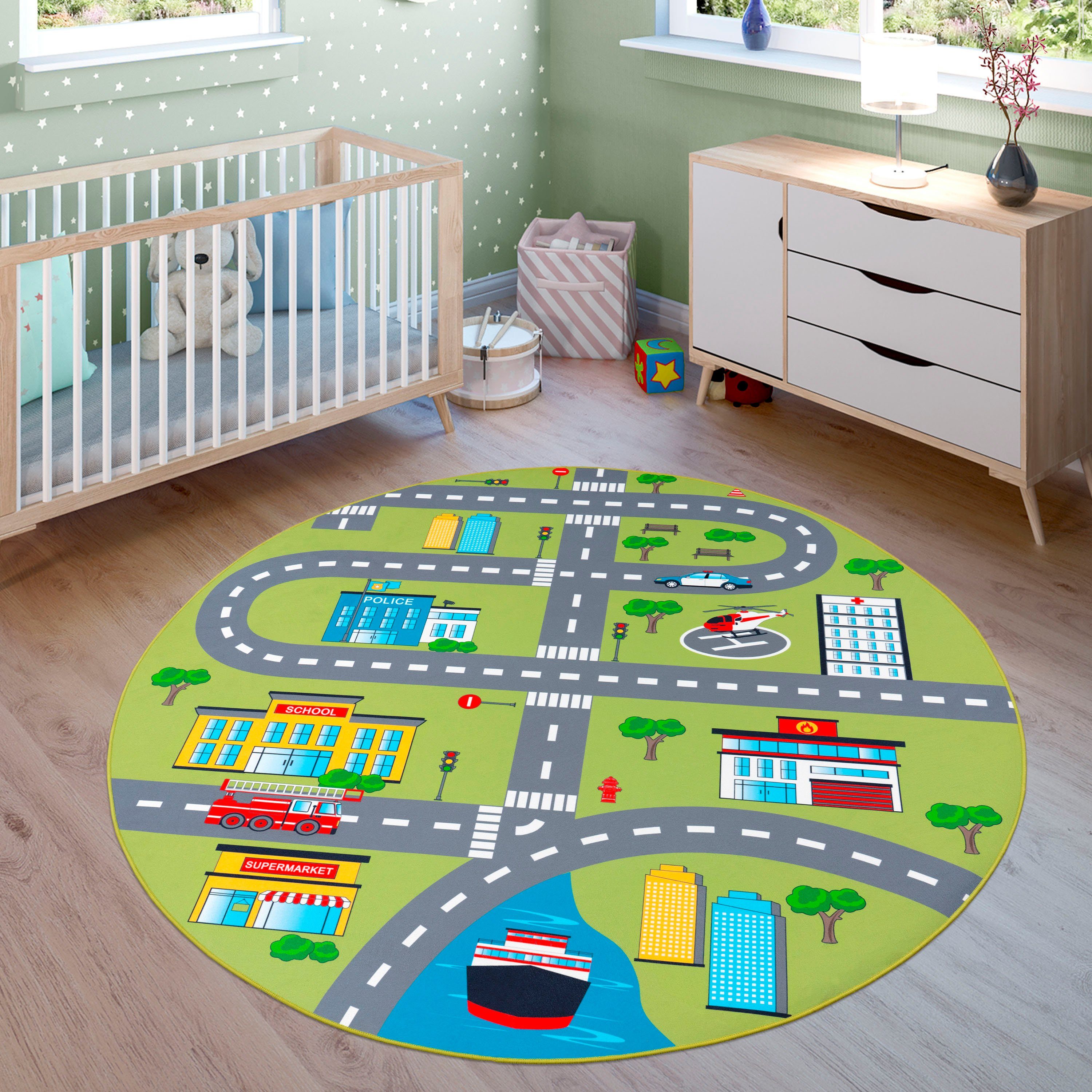 Paco Home Kinderteppich Bino 570, rund, günstig online kaufen