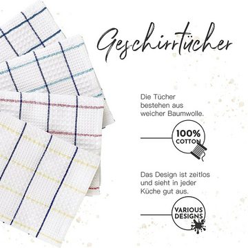BOHORIA Geschirrtuch BOHORIA® Geschirrtücher 4er Set - 70% Baumwolle/30% Mikrofaser 45x60cm