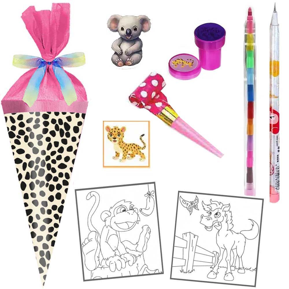 Herlitz Schultüte 15 cm gefüllt Mini Punkte beige