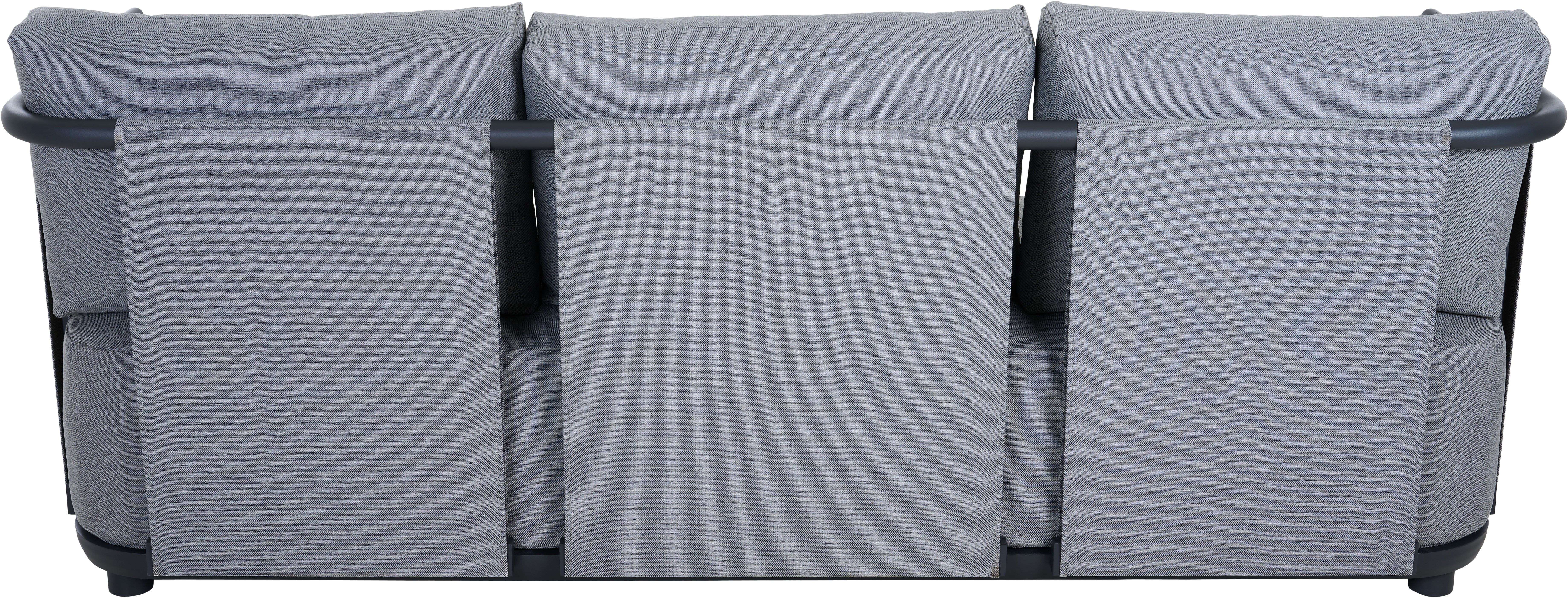 Siena Garden Gartensofa ADEYRA, Gestell aus Aluminium, inkl. Kissen, 3er Loungesofa
