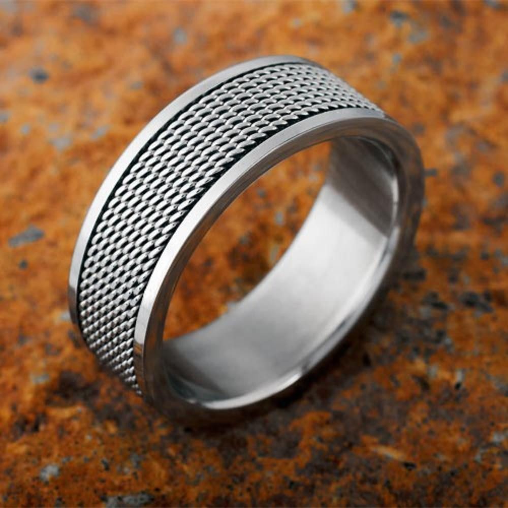 Fingerring Männer Ring: Edelstahl Ring für Herren