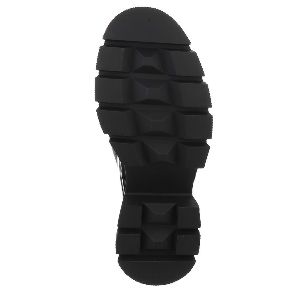 Ital-Design Trendige Damen Stiefel mit hohem Schaft und Komfort Plateaustiefel (90542758) Blockabsatz Stiefel in Schwarz