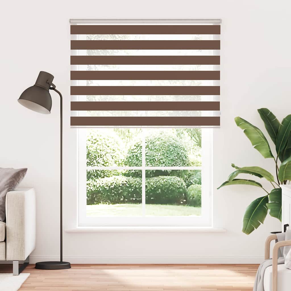Rollo Doppelrollo Braun 165x200 cm Stoffbreite 160,9 cm Polyester, vidaXL