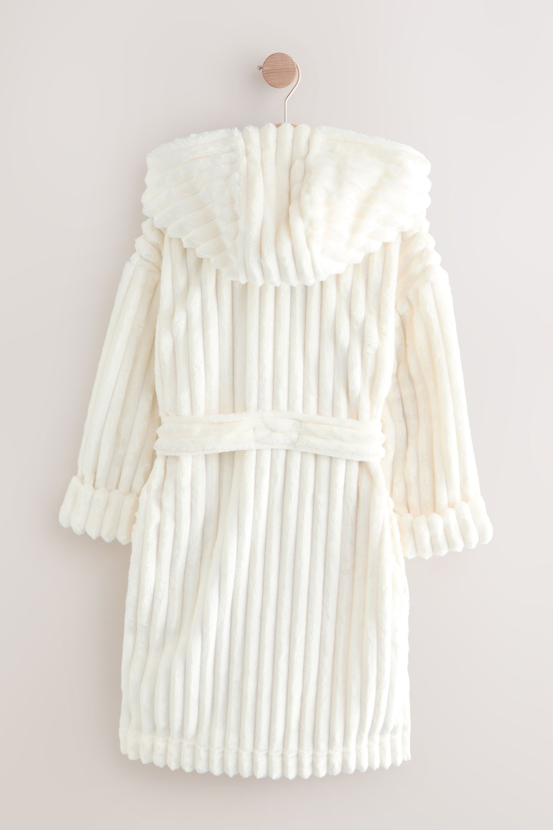 Next Kinderbademantel Bademantel aus Fleece und Cord, Polyester (recycelt)