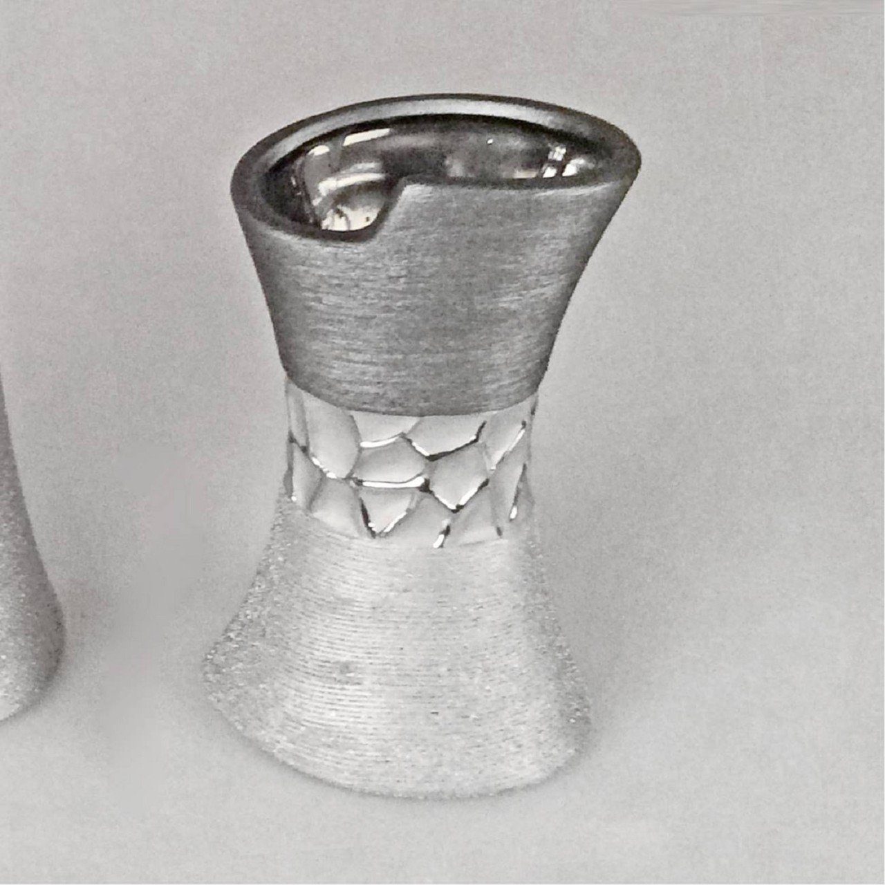Silber Keramik Stones, Modern L:11.5cm B:8.5cm formano H:20cm Dekovase