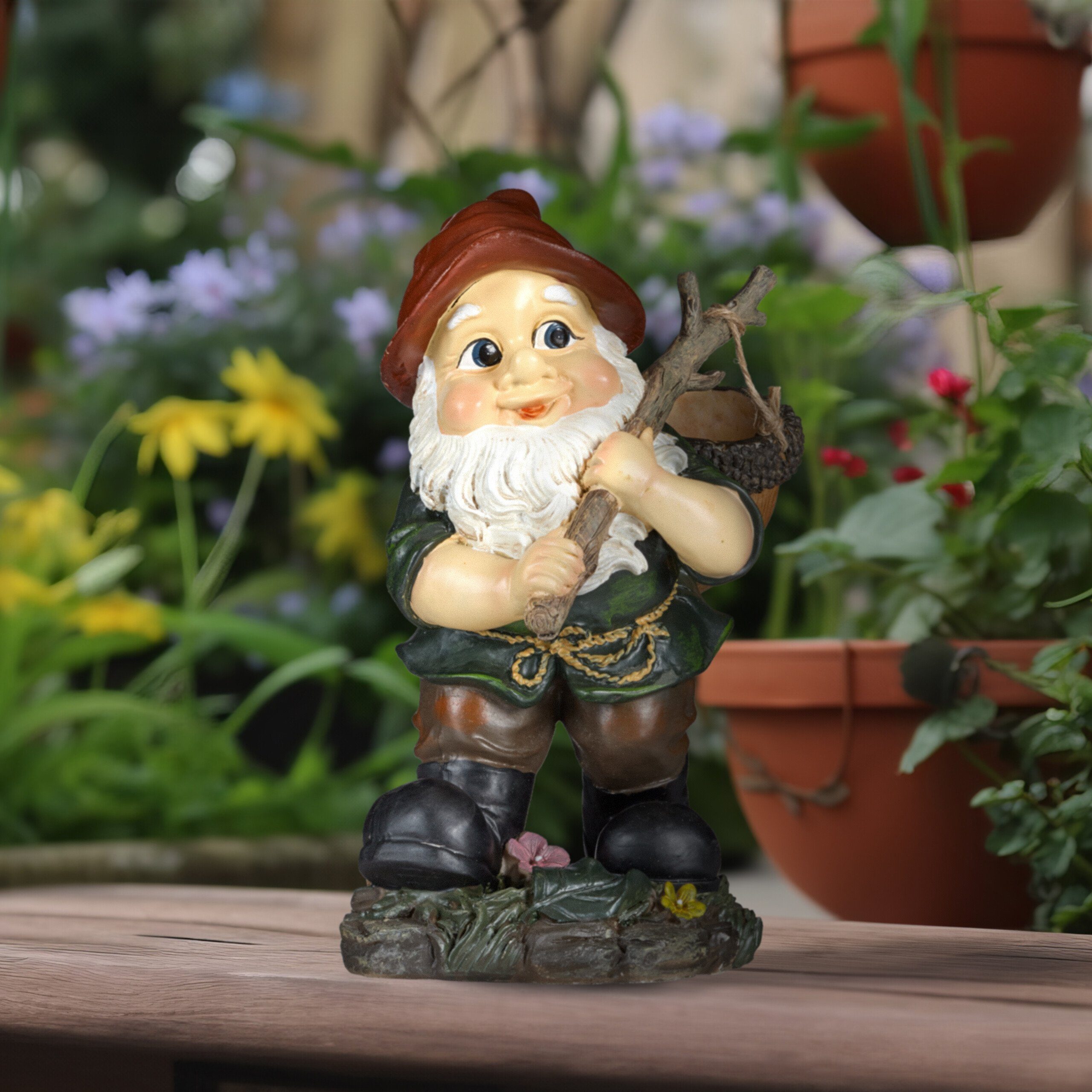 relaxdays Gartenzwerg mit Eichelkörbche günstig online kaufen