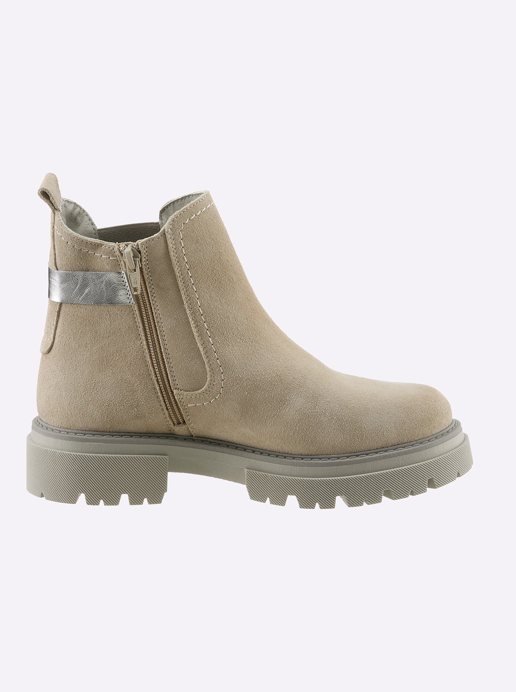 heine Stiefelette Stiefelette Wechselfußbett, Stretcheinsatz
