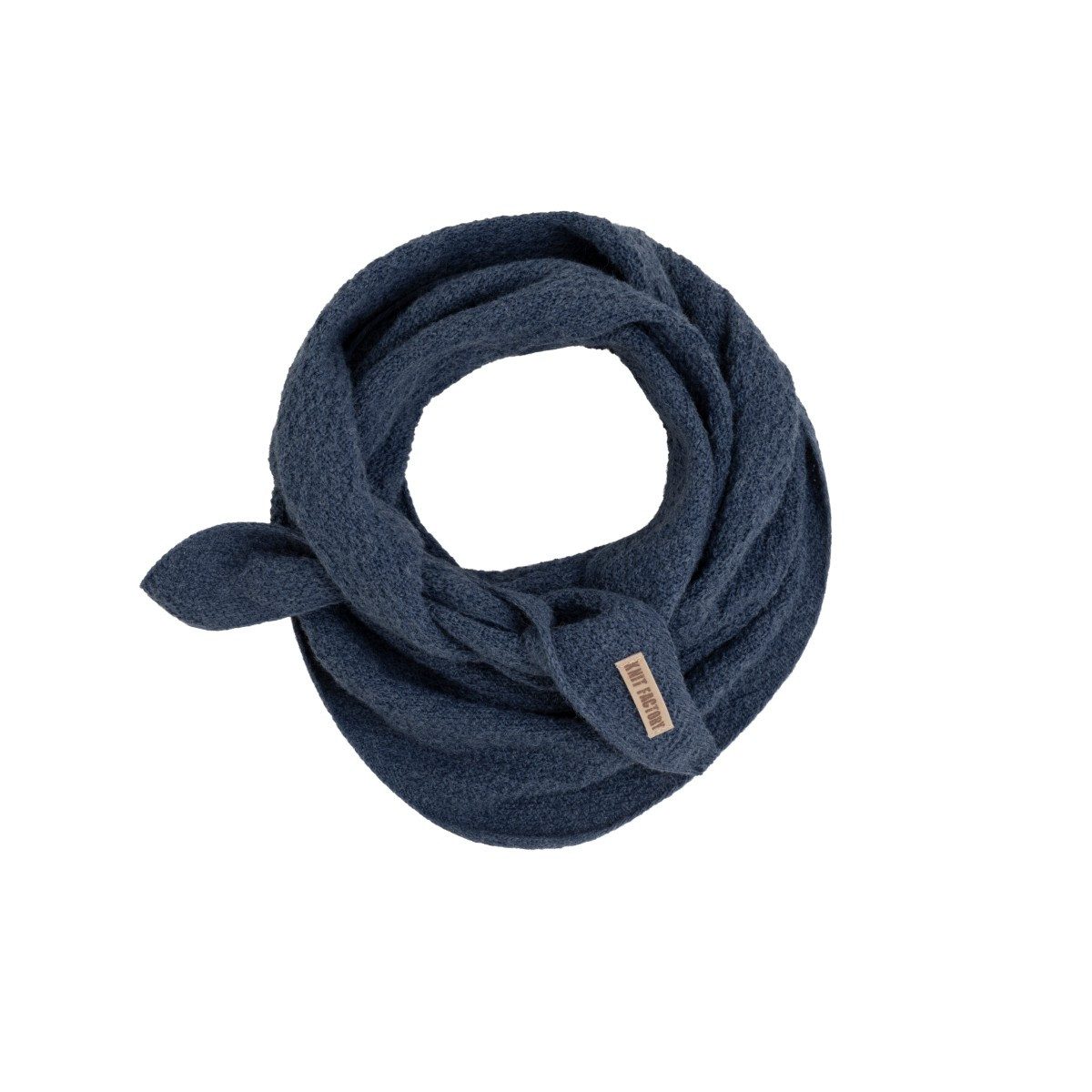 Knit Factory Strickschal Yuna Mini Jeans Dunkelblau, (1-St), Modell Yuna, für Herbst, Winter