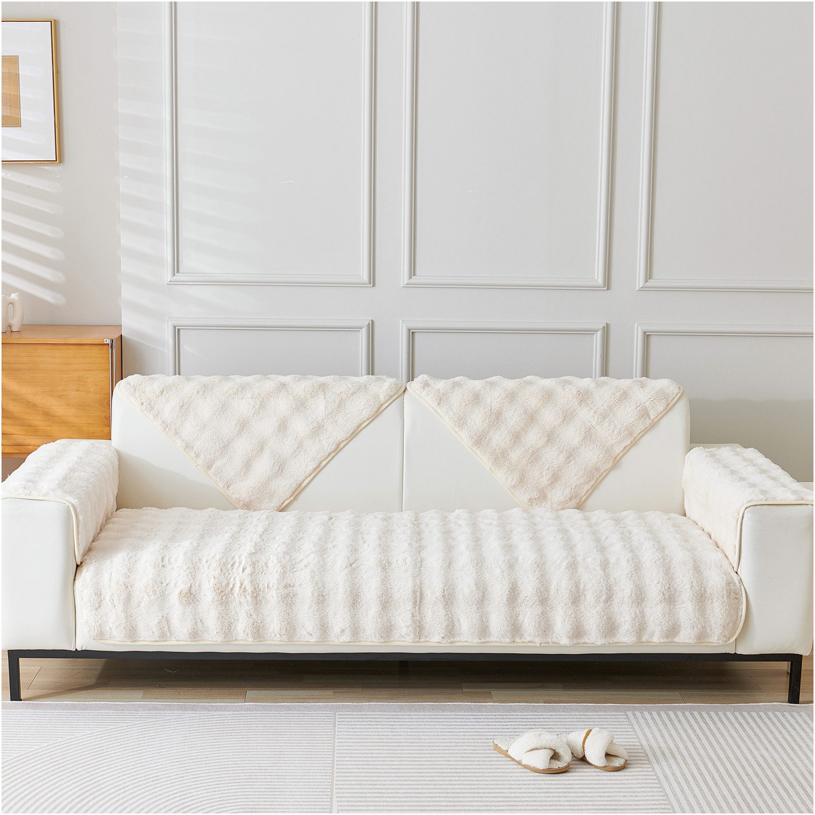 Sunicol Sofabezug Plüsch Dick Sofa Sitzkissenbezug, Couchbezug, Antirutsch, günstig online kaufen