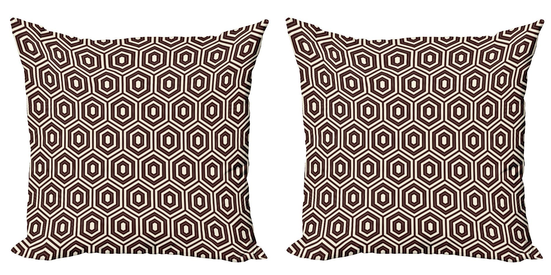 Kissenbezüge Modern Accent Doppelseitiger Digitaldruck, Abakuhaus (2 Stück), Geometrisch Outline-Diamant-Form | Kissenbezüge