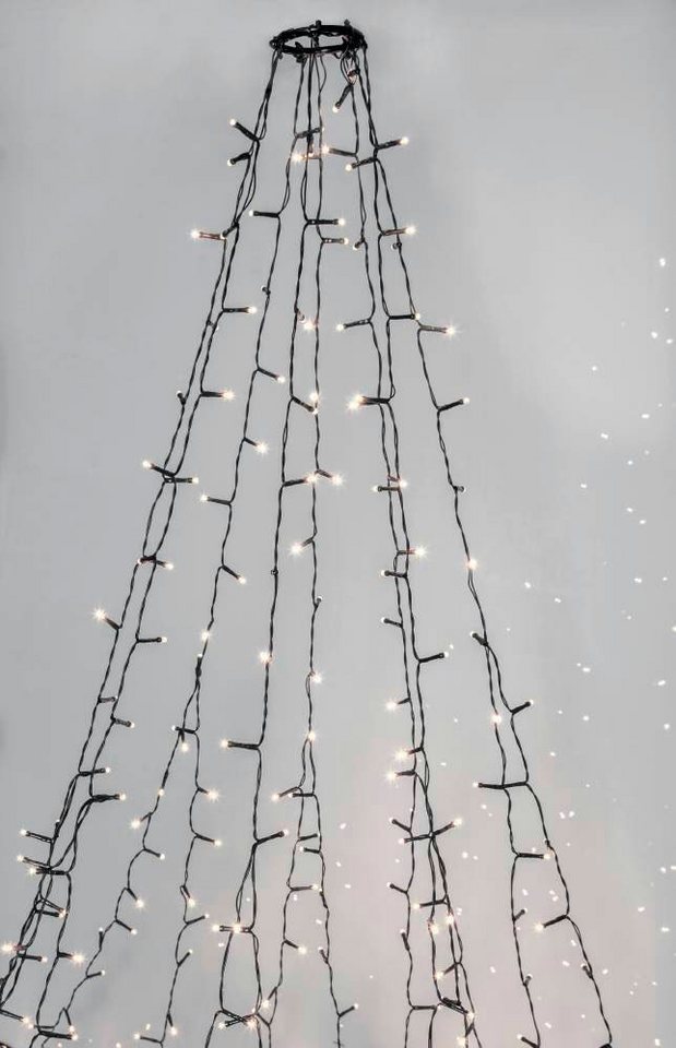 EGLO LED-Baummantel CRISPY ICE WHITE, Weihnachtsdeko, Christbaumschmuck,  360-flammig, LED Lichterkette / grün / 360X0,064W / Beleuchtung -  Weihnachten