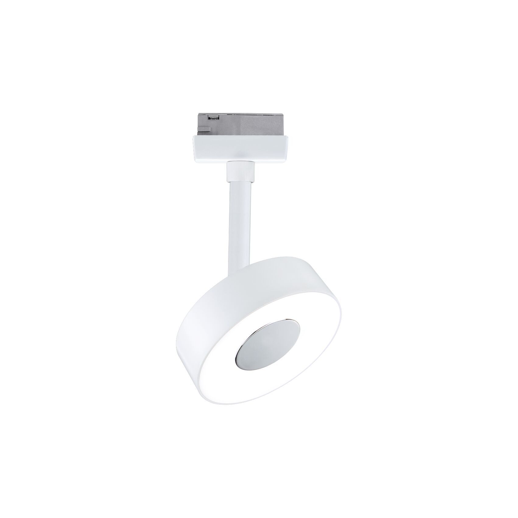 Paulmann Schienensystem-Leuchten URail LED Schienenspot 3-Step-Dim Circle Einzelspot Signalweiß, LED fest integriert, Neutralweiß, Memoryfunktion, mehrere Helligkeitsstufen