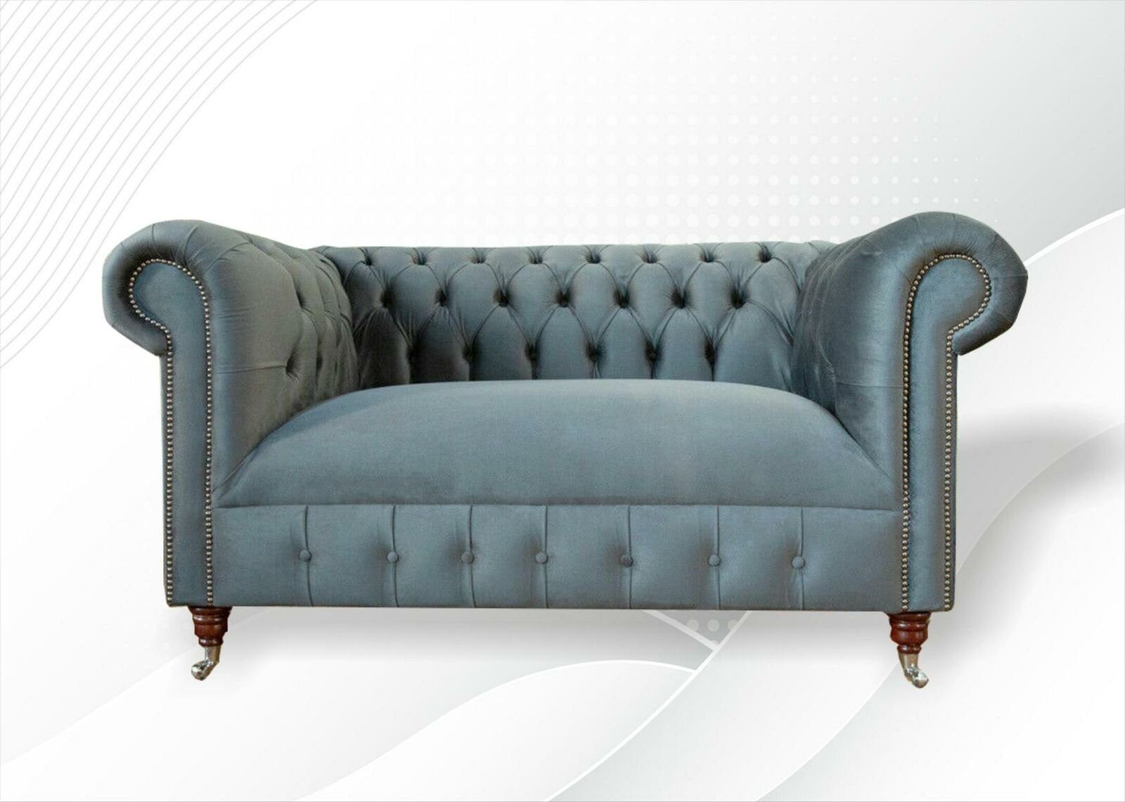 Sitz JVmoebel Möbel Sofa Zweisitzer Sofa, Luxus Sofas Couchen Chesterfield Textil