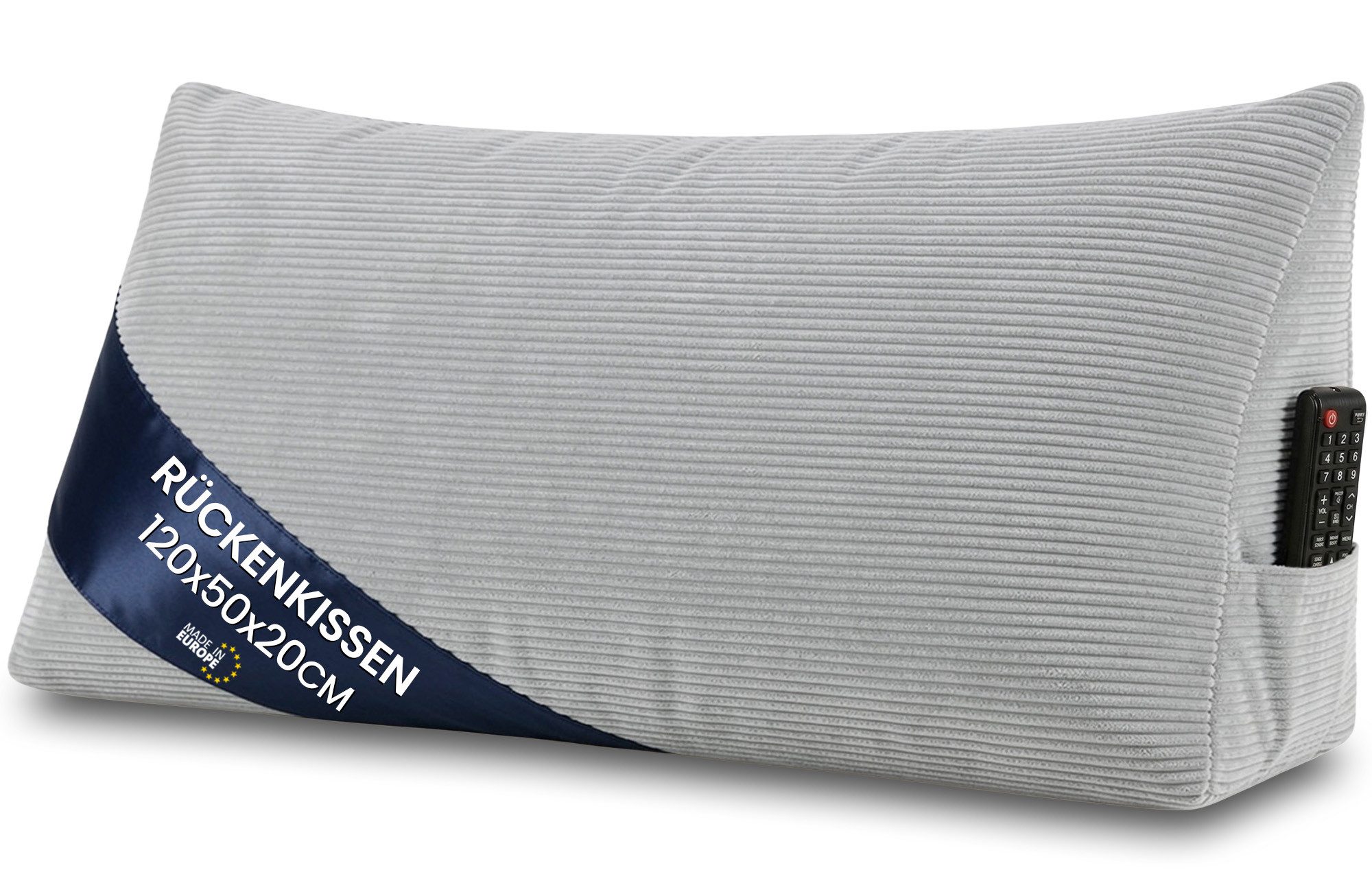Amazinggirl Rückenkissen Keilkissen Cord Kissen 70x40 cm - Lesekissen für Bett Sofa und Couch von Amazinggirl