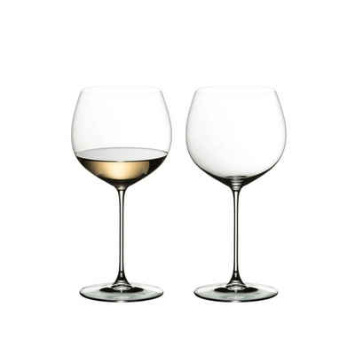 RIEDEL Glas Weinglas Veritas Im Fass Gereifter Chardonnay 2er Set, Kristallglas