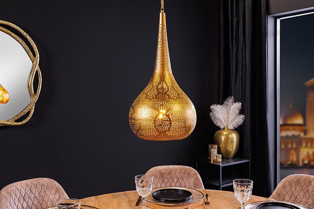 riess-ambiente Hängeleuchte ORIENT LIVING 50cm gold günstig online kaufen