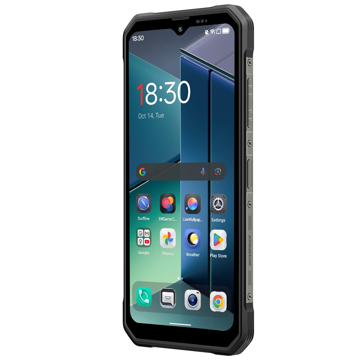 blackview FORT 2 Ultradünnes Robustphone: Nur 10.7mm, AI-Dreifachkamera Outdoor Smartphone (6.56 Zoll, 128 GB Speicherplatz, DokeOS 5.0, Android 15, 24GB, 16MP, 5W OTG)