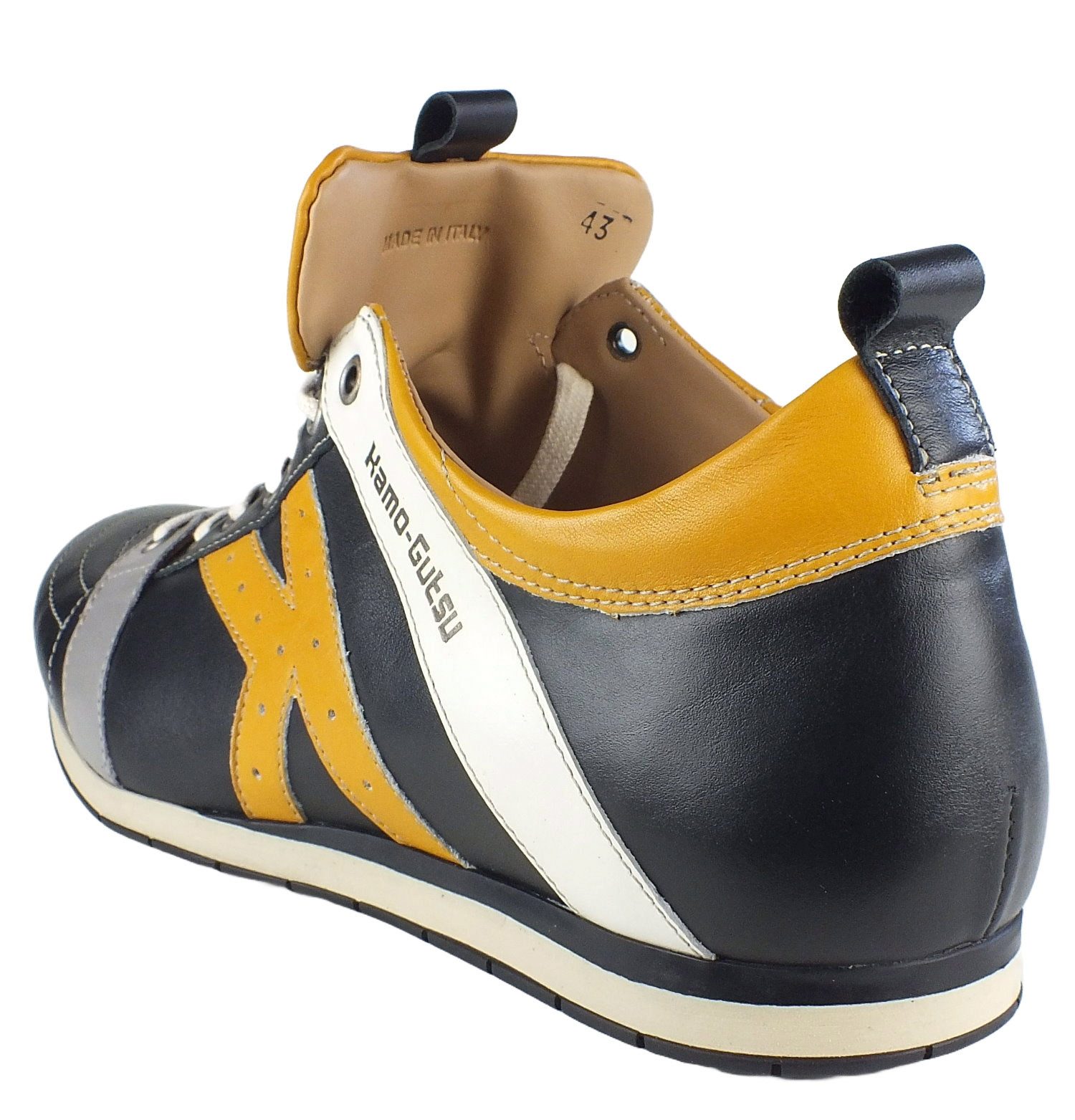 Kamo-Gutsu Herren Leder Halbschuhe Sneaker Wechselfussbett