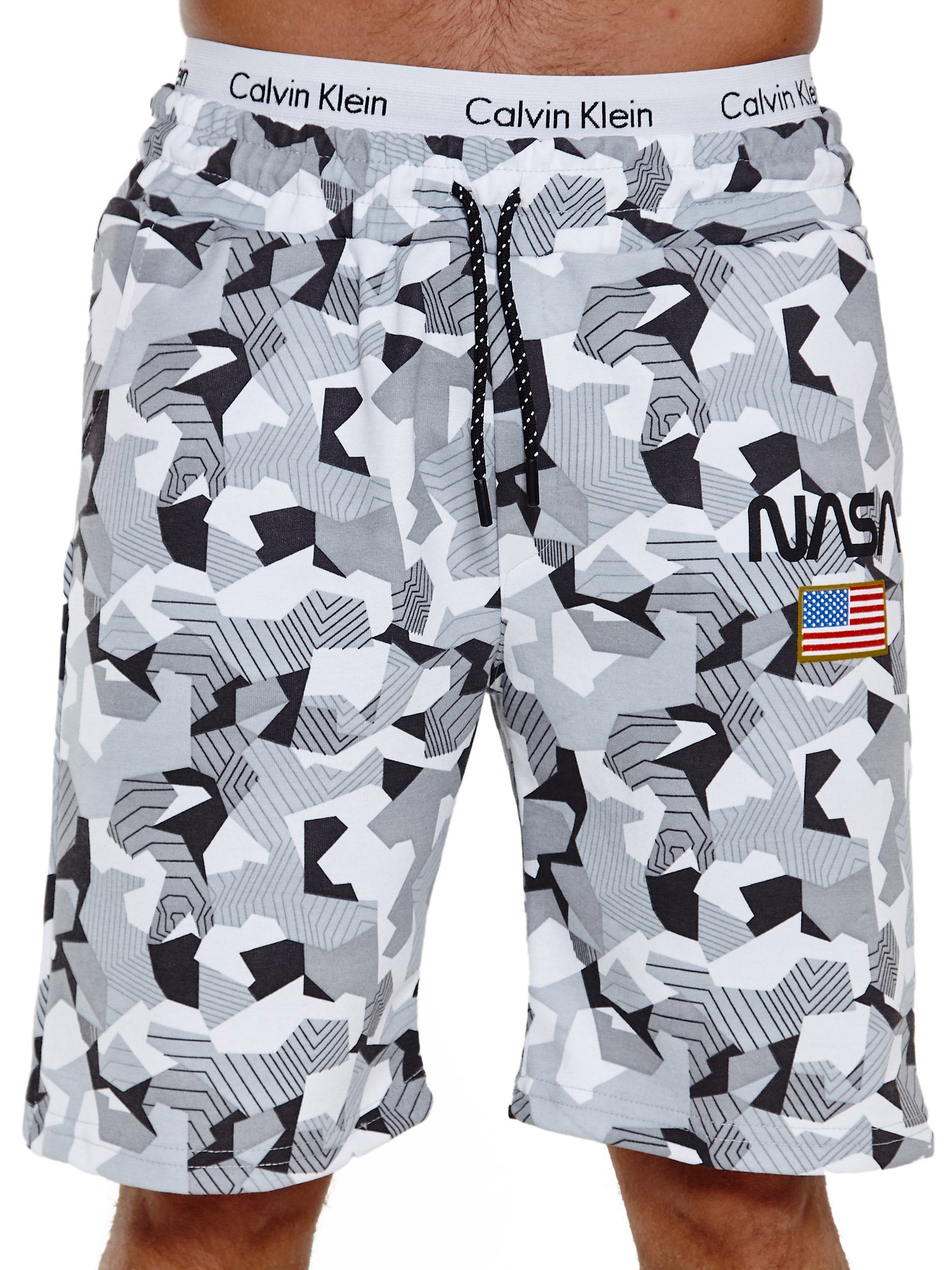 OneRedox Shorts SH-3711 (Kurze Hose Grau Bermudas Fitness Freizeit Design) Camo 1-tlg., Casual modischem Sweatpants, im