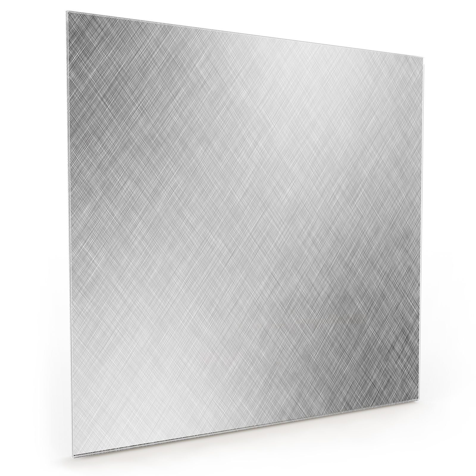 Primedeco Küchenrückwand Reines Metall Spritzschutz Motiv Glas Küchenrückwand mit