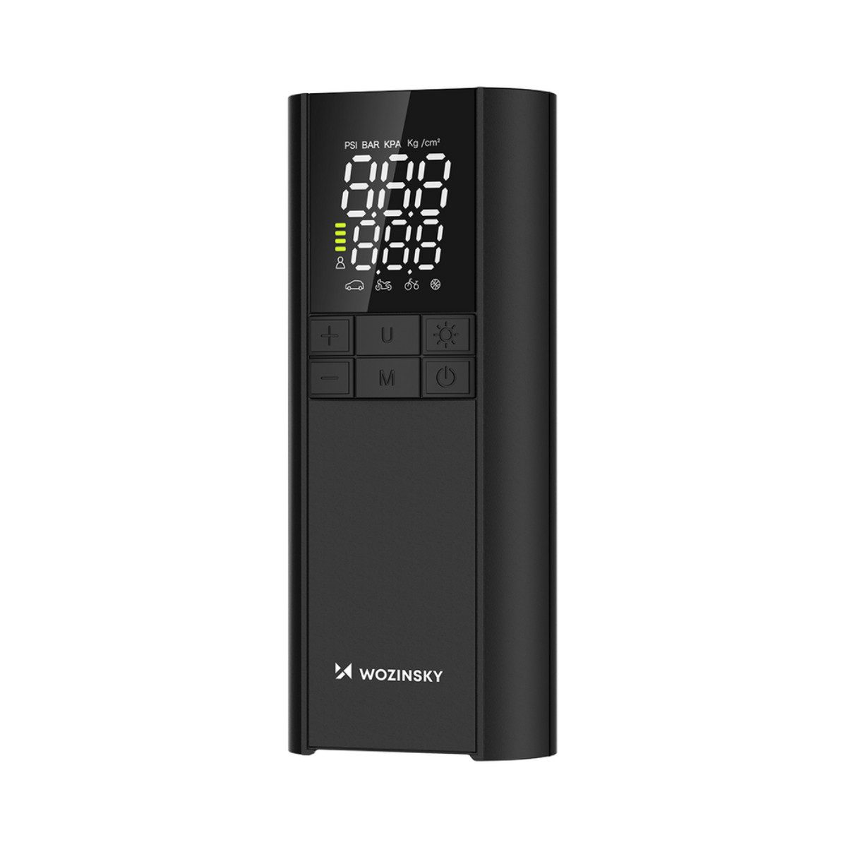 Wozinsky Akku-Handkompressor WPEP-8000, 7-tlg., Einzelprodukt, Mobiler Kompressor mit automatischer Druckabschaltung und Powerbank