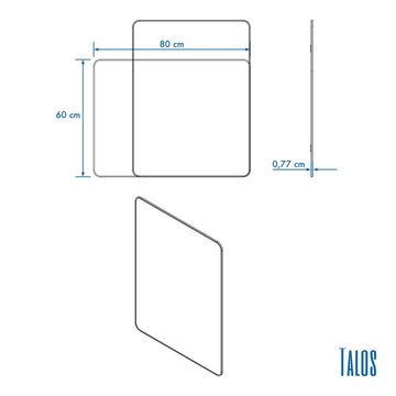 Talos Badspiegel Picasso schwarz 60x80 cm, hochwertiger Aluminiumrahmen