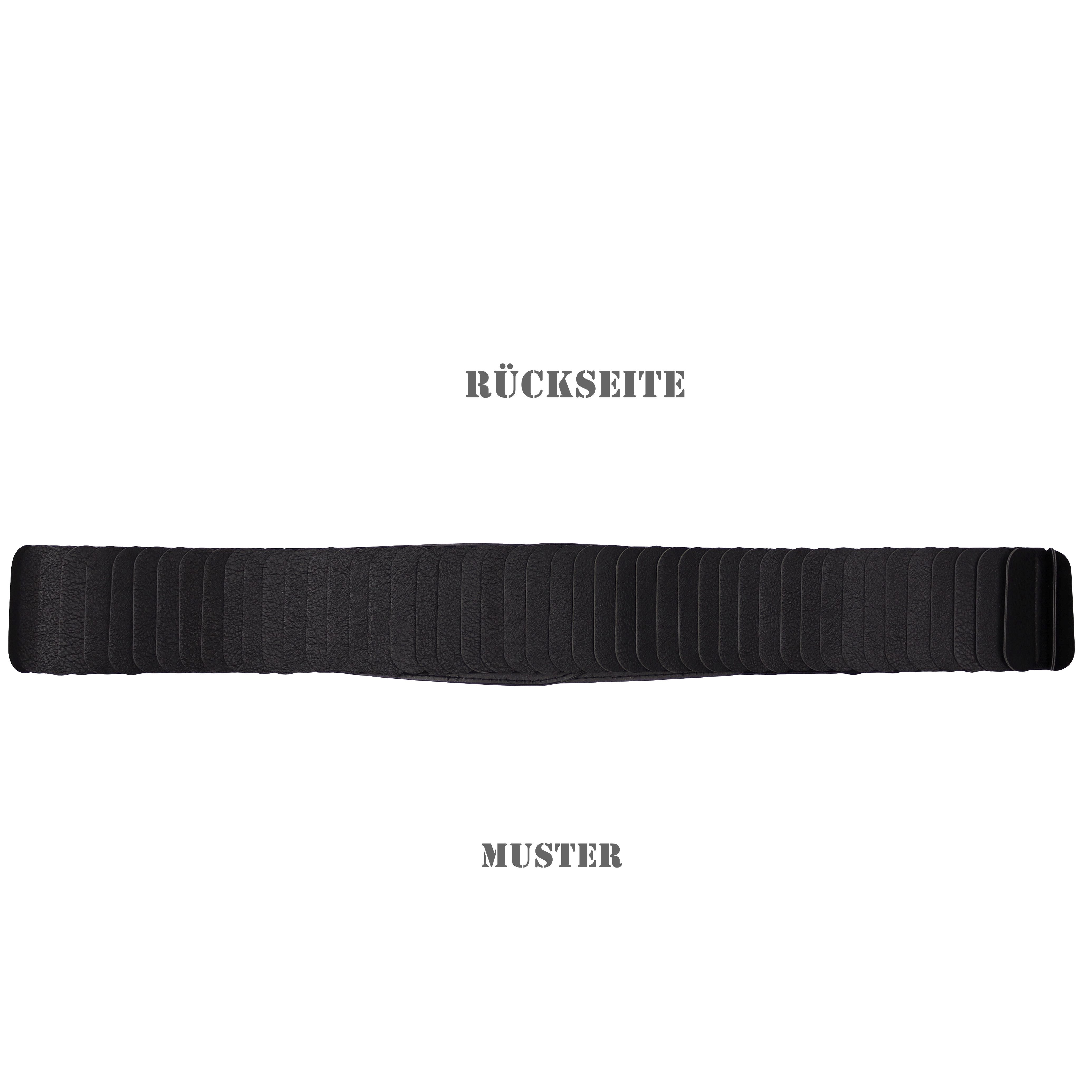 MIRROSI Taillengürtel Leo Unifarbe breit 8cm für Taillenumfang 85 bis 110cm, ONESIZE (Unifarben, Angenehmes Tragesgefühl, Leopard Muster) Breiter Stretch Gürtel – Bild 4 von 5