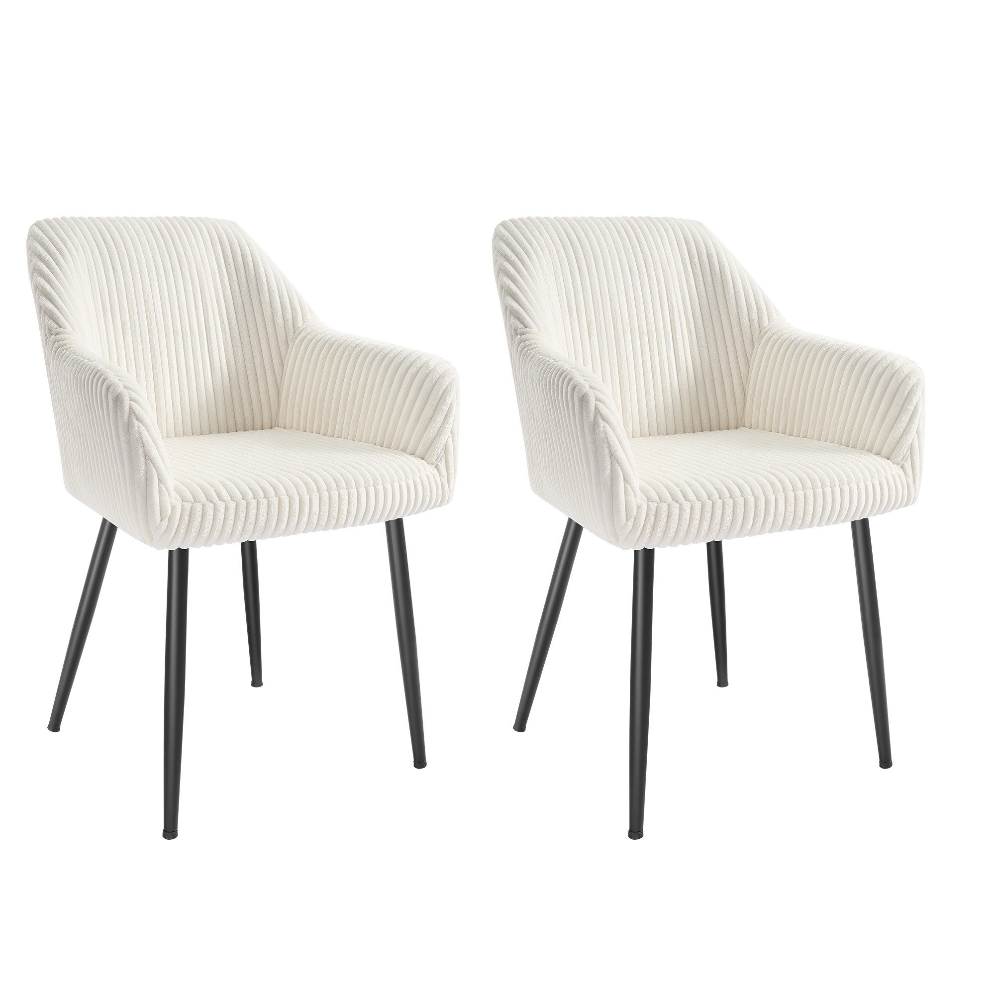 SONGMICS Esszimmerstuhl (2 St), Polsterstuhl mit Metallbeine, Samt, für Sch günstig online kaufen