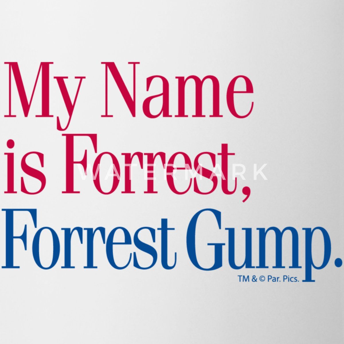 Spreadshirt Tasse Forrest Gump My Name Is Forrest, Forrest Gump Tasse, Keramik