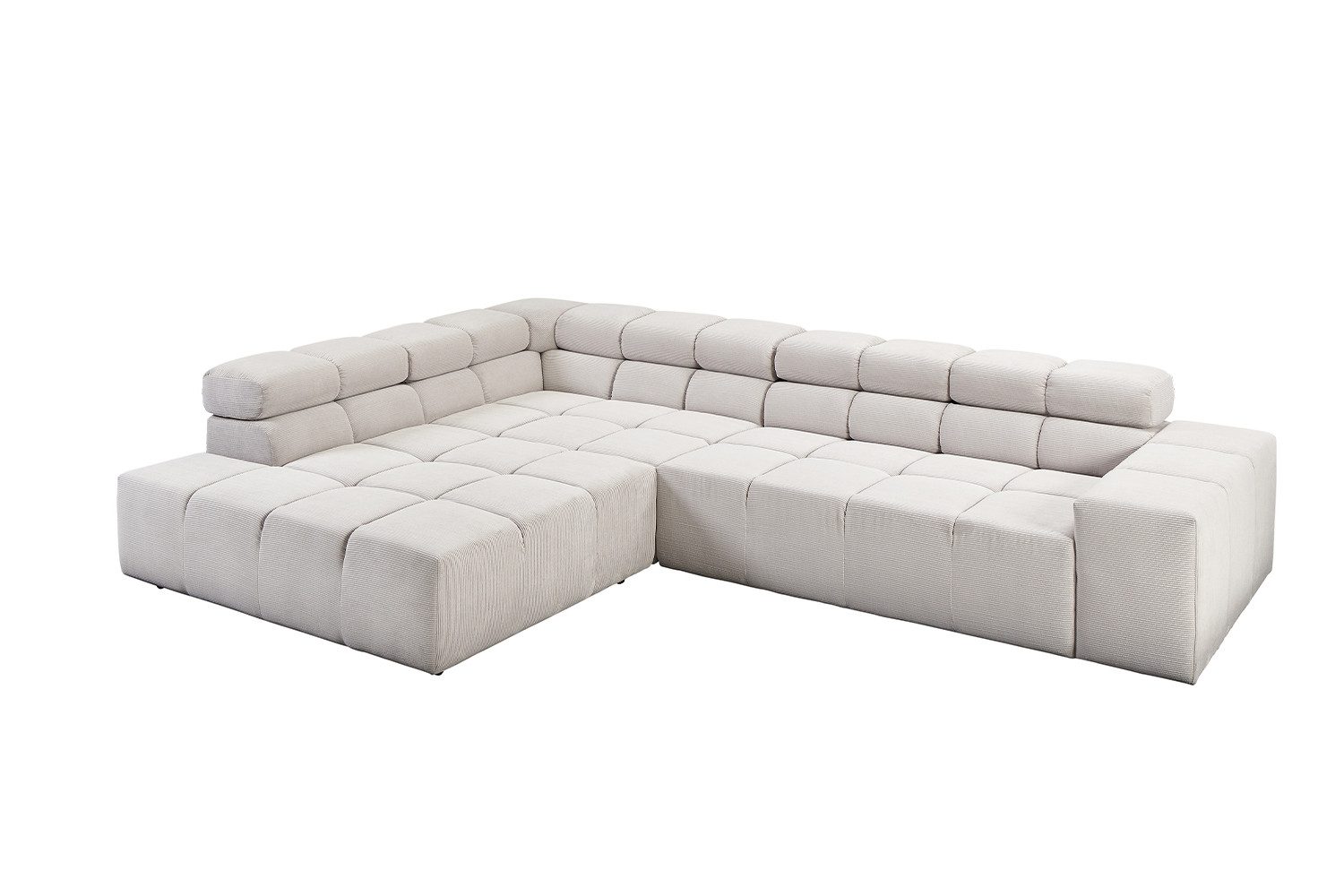 KAWOLA Ecksofa NEVADA, L-Form rechts oder links Feincord verschiedene Ausführungen 319x215 cm