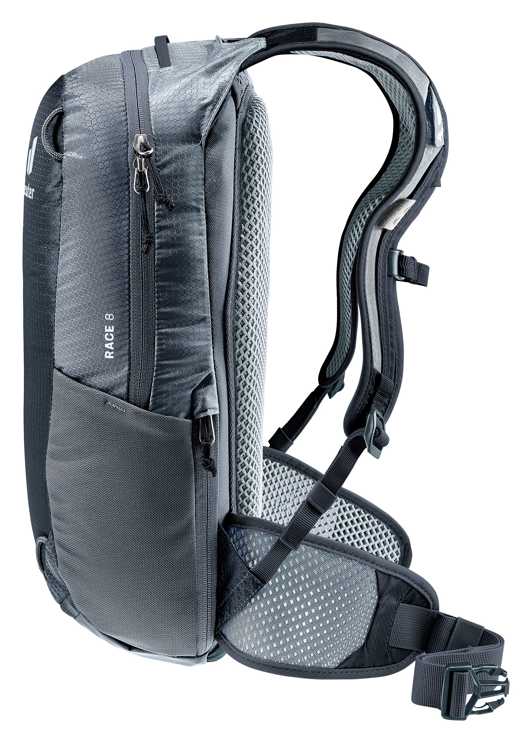 deuter Fahrradrucksack RACE 8 L, für Radsport, mit 8 Liter Volumen, mit Regenhülle, leichtes Design