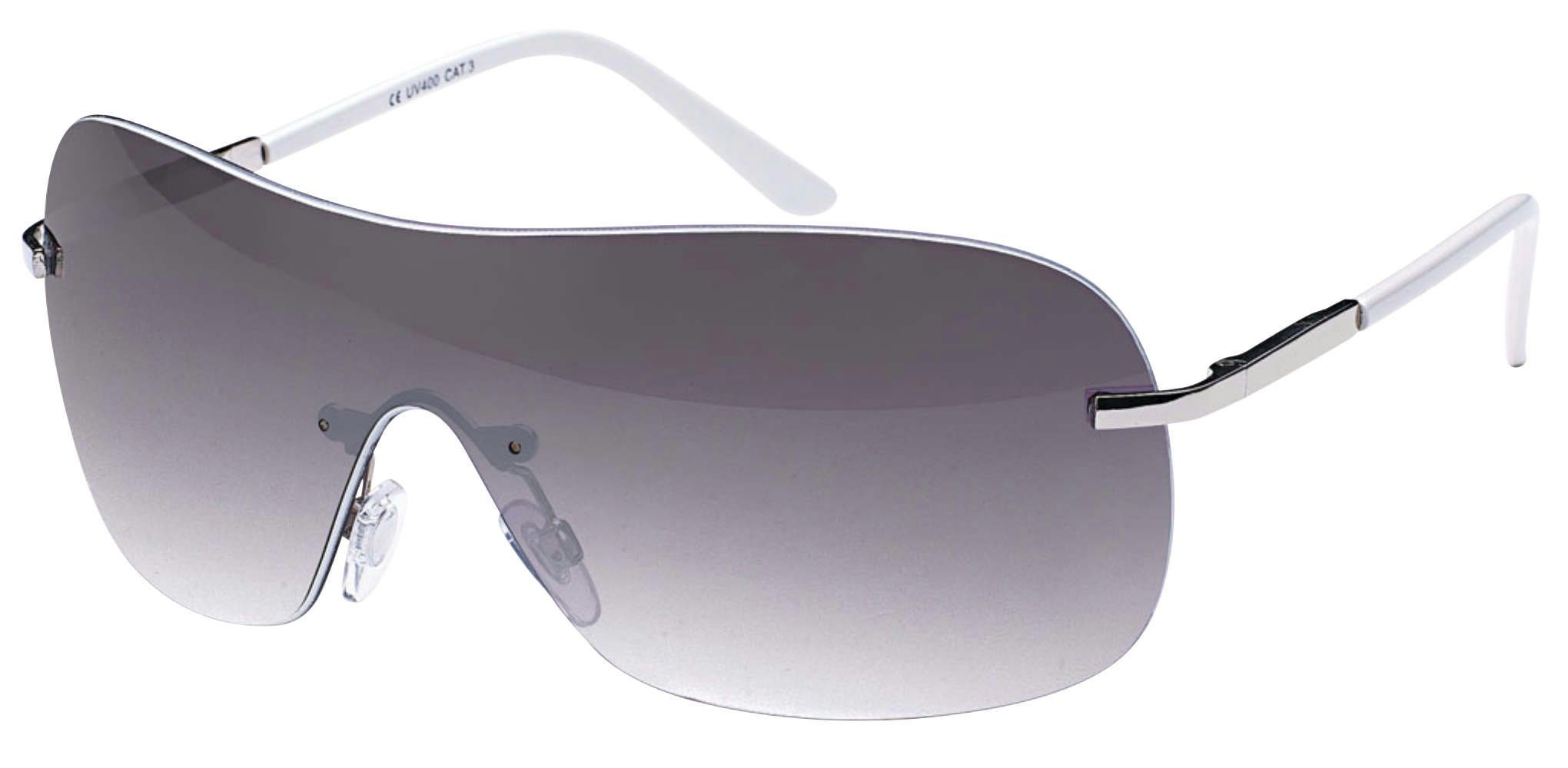 BEZLIT Eyewear Monoscheibensonnenbrille Damen Sonnen Brille Monoscheiben (1-St) mit schwarzen Linsen Weiß/Violett
